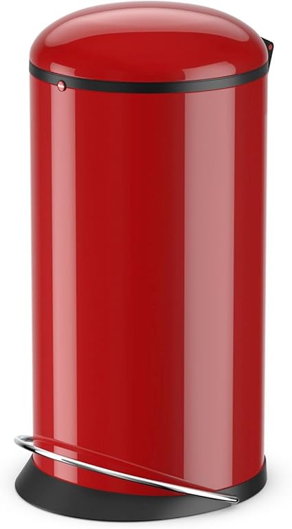 Hailo Harmony L Mulleimer 20 Liter Soft Close Deckel Absenkautomatik Stahlblech Breite Metall Fussreling Mullbeutel Klemmringsystem Tragegriff Mulleimer Rund Made In De Rot Amazon De Kuche Haushalt