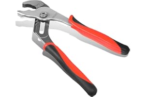 DNA Motoring TOOLS-00074 8 inch Groove Joint Plier - Hardened Jaws Plier w/Heat-Treated Teeth, PVC Grips, Satin Finish