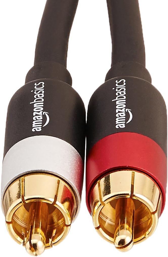 Basics 2-Male to 2-Male RCA Audio Stereo Subwoofer Cable - 4 Feet: Electronics