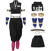 DAZCOS Anime Women Complete Cosplay Costume Waistcoat Pants Waistband with Accessories Outfit Set for Adult Party Halloween
