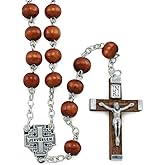 Jerusalem Cross Rosary Wooden Beads