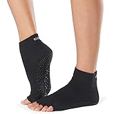 toesox Grip Pilates Barre Socks – Non Slip Ankle Half Toe for Yoga & Ballet