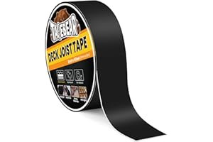 TAPEBEAR Deck Joist Tape 2Inch, 50Ft Joint Tape for Decking, Waterproof Butyl Sealant Black Butyl Flashing Tape Anti-Corrosio
