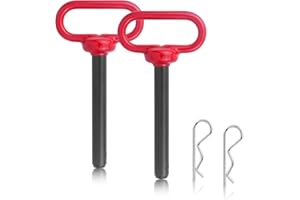 LOUZAGO 2 Pcs Hitch Pin, 5/8 x 4 Inch Tractor Towing Hitch Pin and Clip Trailer Gate Pin, Heavy Duty Lawn Mower Trailer Hitch Pins for Trailer, Boat, Car, RV, Truck (5/8 x 4 Inch)