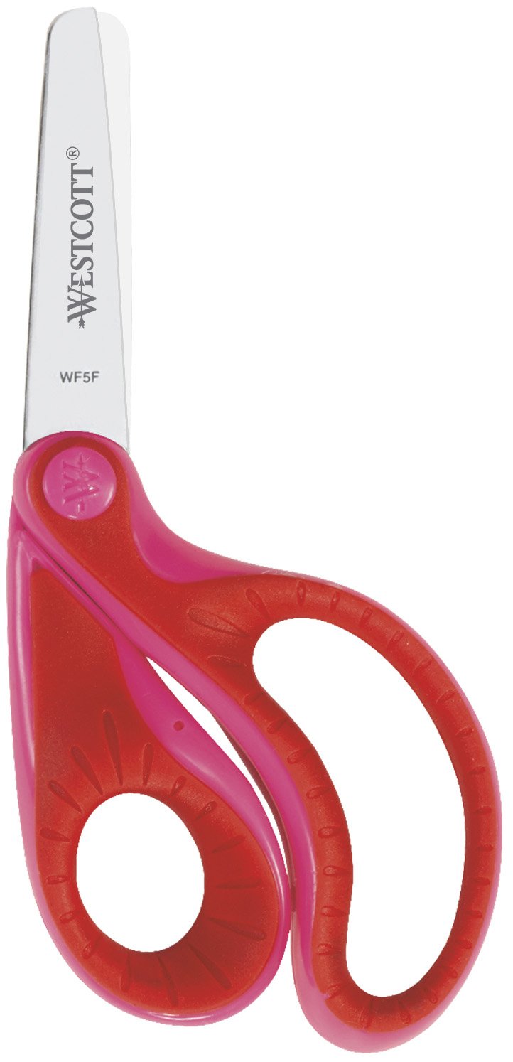 Westcott 22001 00 Ergo Junior Soft Grip Scissors Craft Scissor – Steel 12.9 x 6.1 x 1 cm – pink