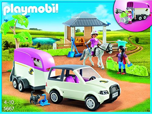 PLAYMOBIL 5667.0 Reitstall mit Pferdetransporter Spielzeug – Bild 3