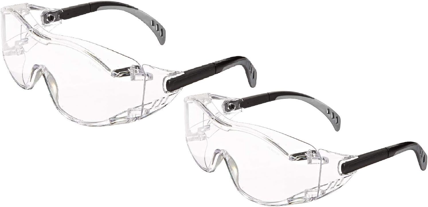 Gateway Safety 6980 Cover2 Safety Glasses Protective Eye Wear (Clear 2-Pack)