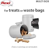 Flexi Multi Box Light Grey for dog training treats and poop bag dispenser view 2