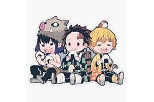 LAD STUDIO Inosuke, Tanjiro and Zenitsu Sticker Vinyl Bumper Sticker Decal Waterproof 5"