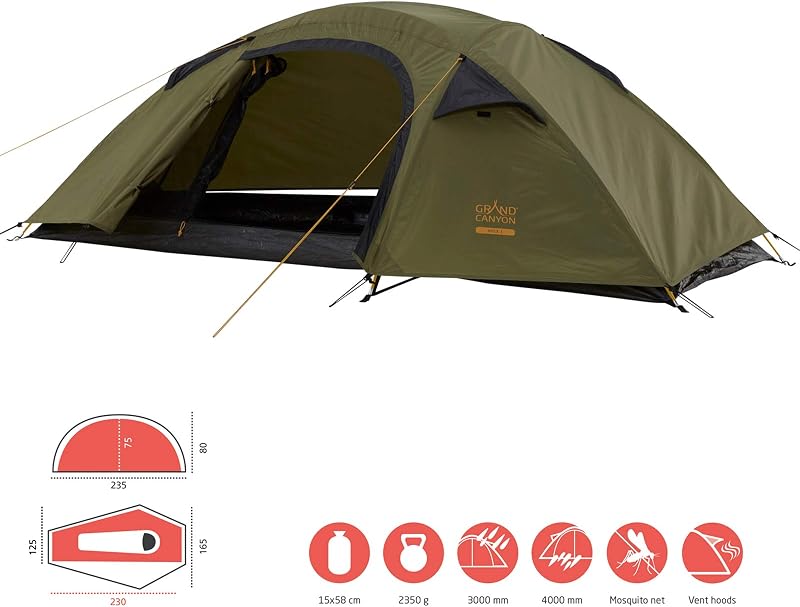 Tenda Apex 1 – ultraleve e compacta, geodésica para 1 pessoa, impermeável e à prova de vento, para caminhadas, bushcraft e atividades ao ar livre