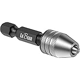 LABEAR Keyless Mini Drill Chuck Adapter, 1/4" Hex Shank, 0.3-3.2mm | 3-jaw grip, quick-change fit, Aluminum alloy body, Steel hex shank, Compact adapter for light-duty drilling