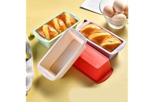 2-Pack Silicone Bread Loaf Pans, Nonstick Silicone Baking Mold for Homemade Bread, Cakes, Brownies, Dishwasher Safe