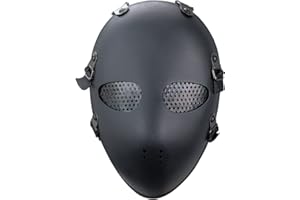 NECHARI Killer Mesh Tactical Military Mask Airsoft Mask for Halloween Paintball Game Movie Props Party (BLACK)