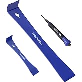 WORKPRO Pry Bar and Nail Punch Set, 5-1/2" &amp; 12" Prybar, 5" Nail Setter | 3-IN-1 Utility Claw Bar for prying, scraping, lifting, pulling, Perfect for Home Remolding &amp; Woodworking