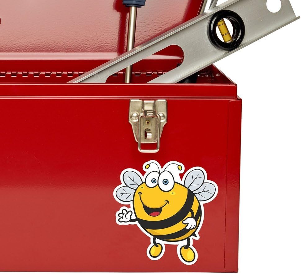 2no. 150mm Happy Bee Stickers - Self Adhesive Stickers - Easy to Apply, Multicoloured - Image 3