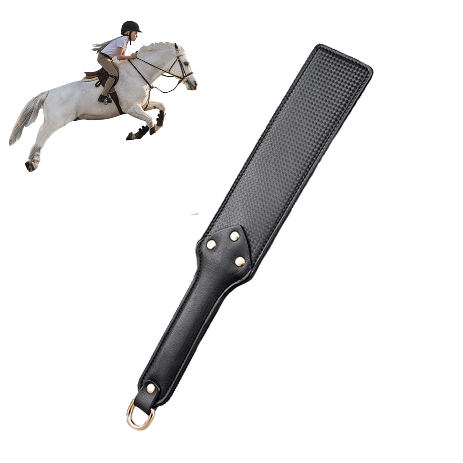 WanderGo Horse Riding, Riding Crop Whips for Adults for Outdoor Sports, Soft PU Leather Equestrian Whip Hand Paddle for Horse Daily Training