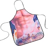 SIXIUDIA Muscle Man Novelty Apron Funny BBQ Cooking Grilling Baking Gift Men view 4