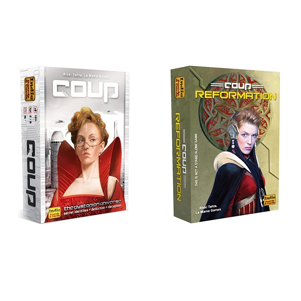 Indie Boards and Cards - Coup - Card Game & IBCCOR2 Coup Reformation 2nd Edition Expansion Card Game