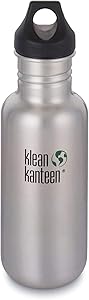 Klean Kanteen Classic Stainless Steel Water Bottle with Klean Coat, Single Wall and Leak Proof Loop Cap (New 2018)