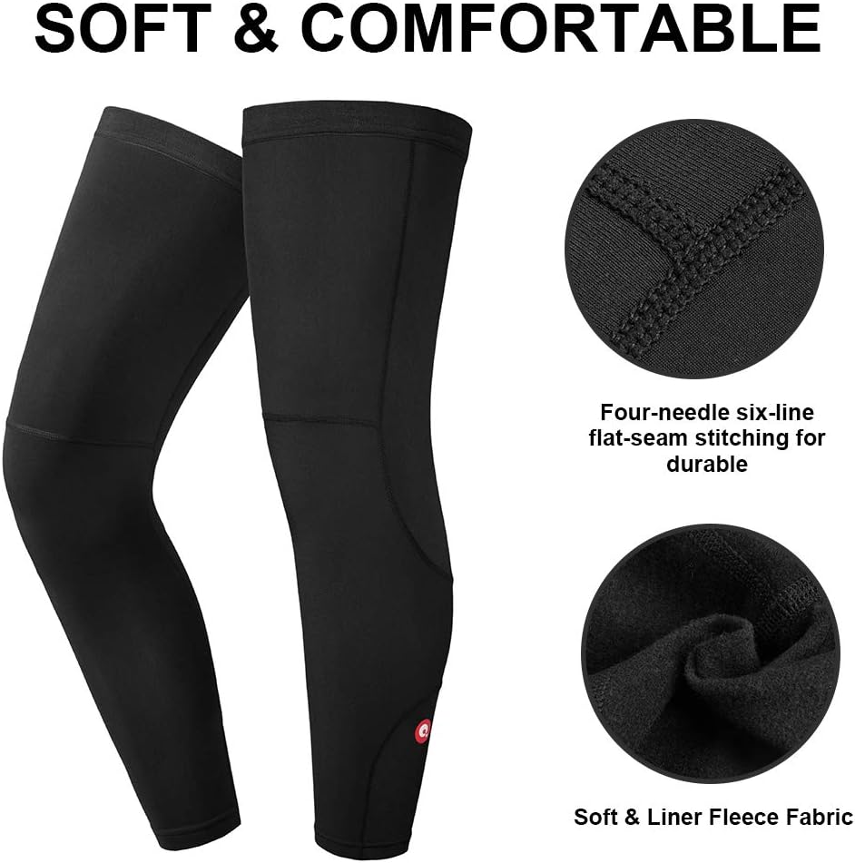 qualidyne Leg Sleeves, Calf Compression Sleeve Fleece Full Long Sleeves Cycling Bicycle MTB Riding Leg Warmers : Sports & Outdoors