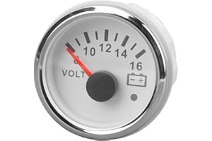 52mm Marine Boat Voltage Meter Volt Gauge DC9-32V Pointer Mechanical Voltmeter with Backlight for RVs Yachts Fishing Boats Sh