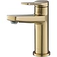KRAUS Indy Single Handle Basin Bathroom Faucet in Brushed Gold, KBF-1401BG