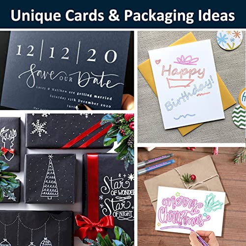 KERIFI Shimmer Markers Outline Pens, 12 Colors Double Line Self