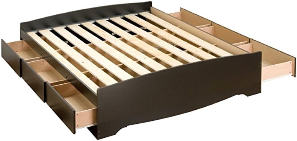 Plataforma Queen - Marco de cama con cajones de almacenamiento, estilo