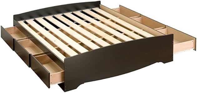 Plataforma Queen - Marco de cama con cajones de almacenamiento, estilo