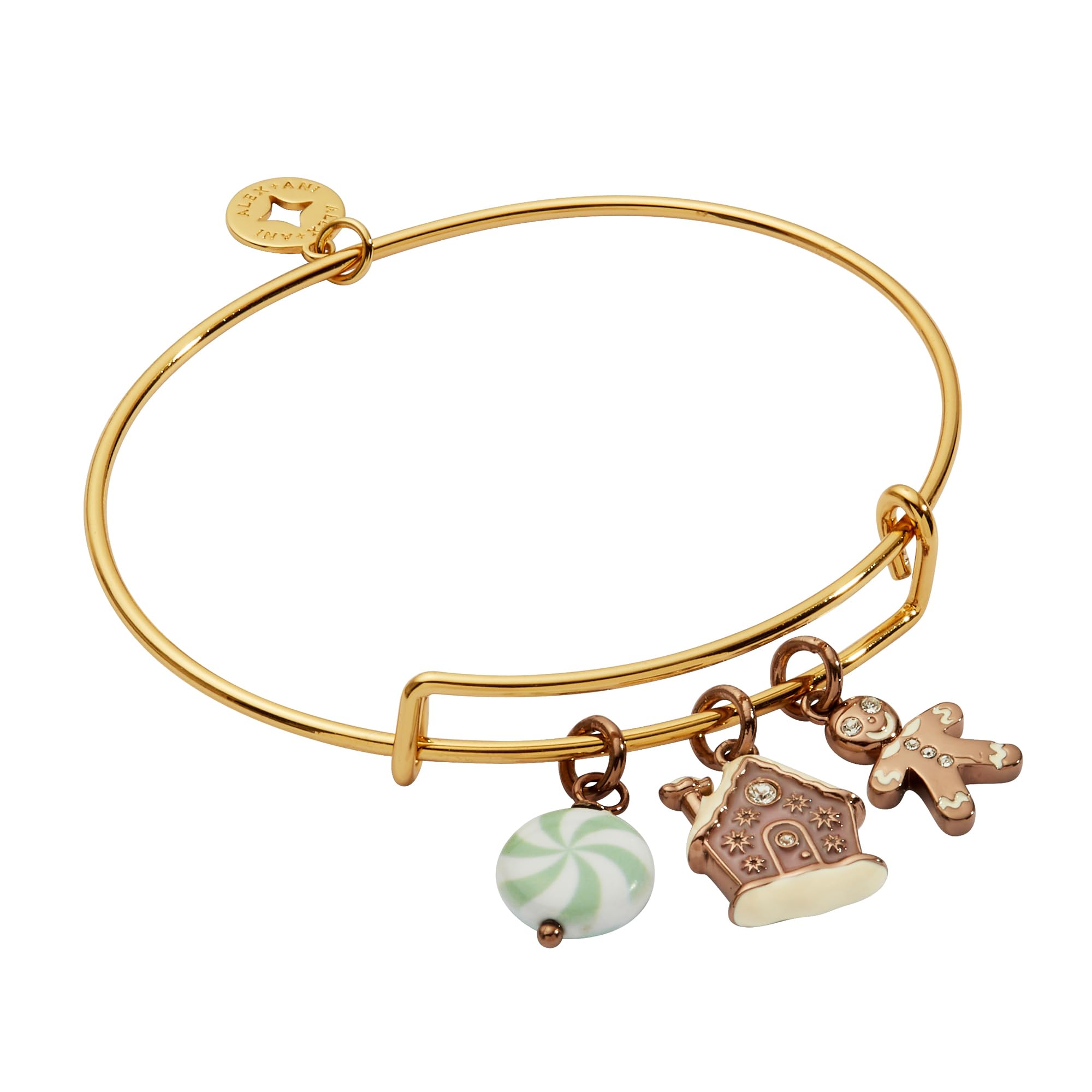 Alex and Ani Pink Christmas Multi-Charm Bangle