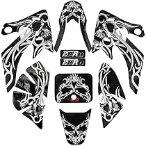 MC STICKER総柄裏毛セトア110 Amazon.com: Skull Dirt Pit Bike Decals Stickers Graphics Kit