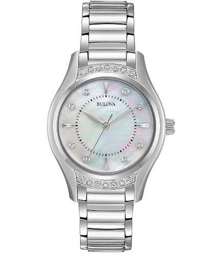 Amazon.com: Bulova Ladies' Classic Sutton Stainless Steel 3-Hand