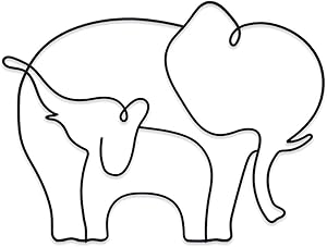 Matani Metal Elephant Wall Decor | Elephant Wall Art (Happy Elephants)