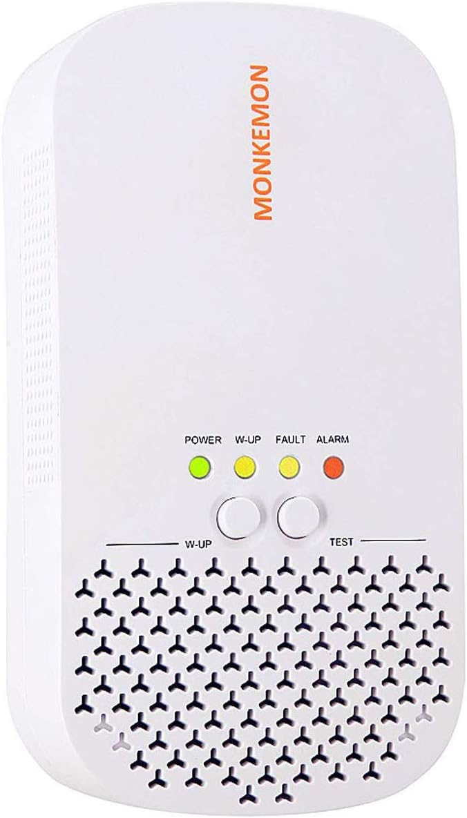 Home Propane Detector,Plug-in Natural Gas Detector, Gas Leak Detector,110V AC Alarm Monitoring Sensor with 6 Feet Power Cord