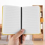 Lefute A6 Notebooks Pocket Journal Hardback 200 Pages PU Leather Yellow view 6