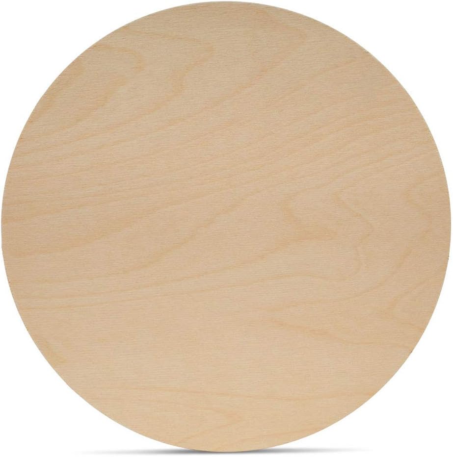 Wood Circles 20 inch, 1/8 Inch Thick, Birch Plywood Discs, Pack of 25 Unfinished Wood Circles for Crafts, Wood Rounds by Woodpeckers