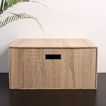 BYZ Caja de Almacenamiento para el hogar Madera Maciza, Libro Grande