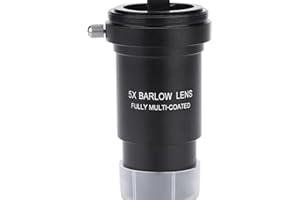 Astronomy Telescope 5X Barlow Lens Eyepiece,5X Magnification Multicoated Barlow Lens with M42 Thread for 1.25inch/31.77mm Ast