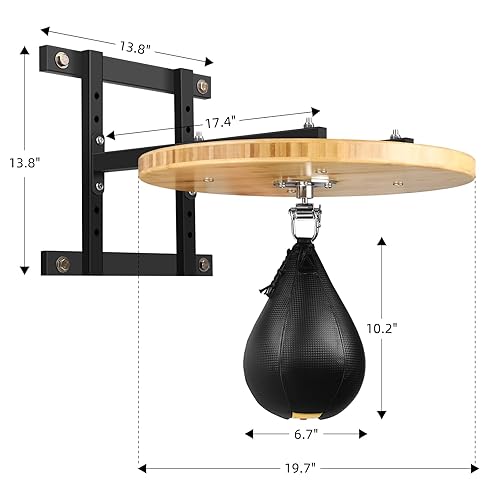 WYGVNR Adjustable Speed Bag Platform Kit with Speed Punching Bag