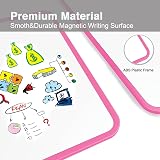 DumanAsen Double Sided Dry Erase Whiteboard Pink 12 x 8 Inches with Pens Eraser view 4