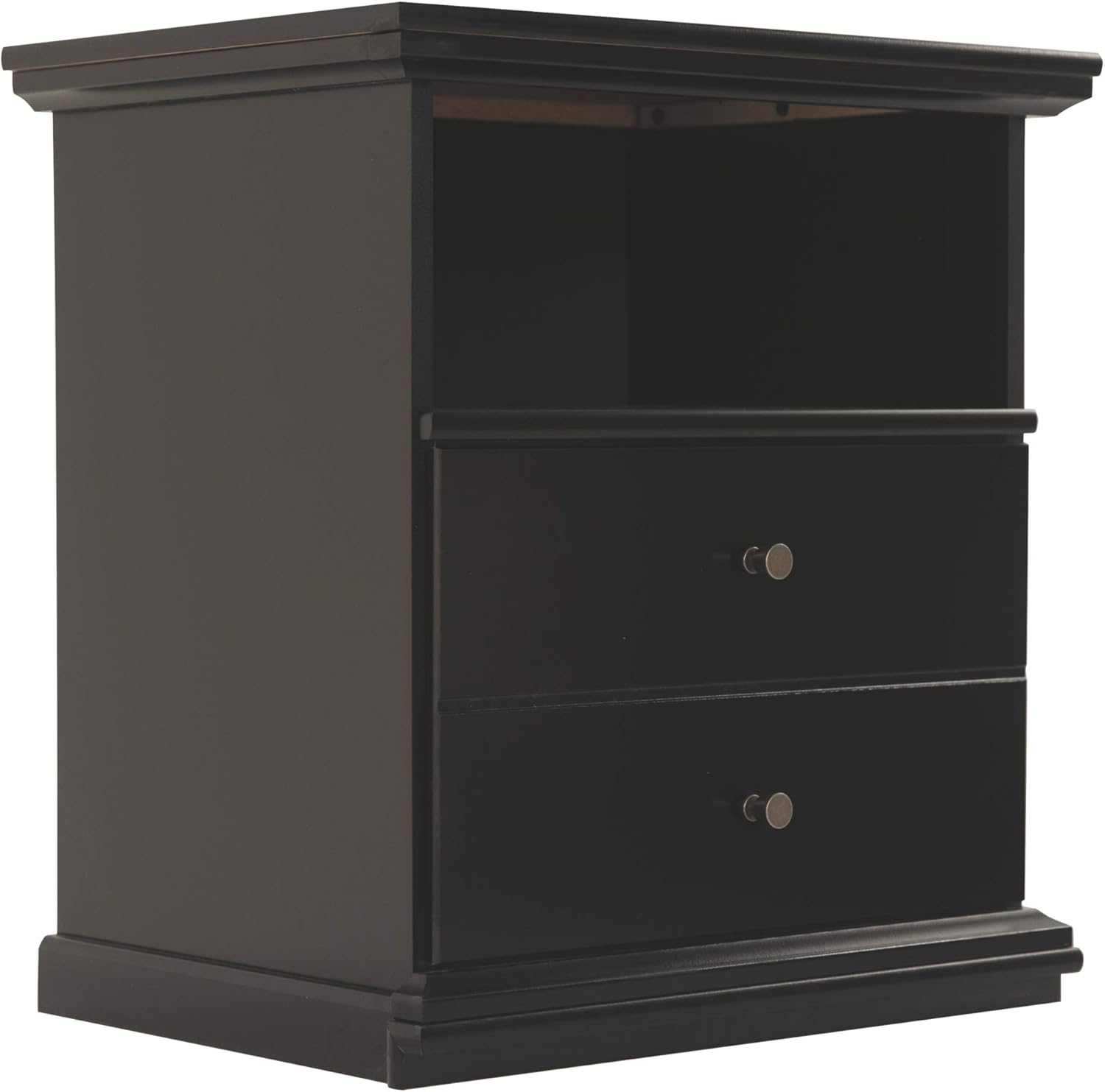 Amazon Com Ashley Furniture Signature Design Maribel Nightstand 1 Drawer And 1 Cubby Vintage Casual Black Furniture Decor