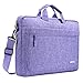 MOSISO Polyester Messenger Shoulder Bag with Adjustable Depth at Bottom Compatible 13-13.3 Inch Laptop, Pure Purple