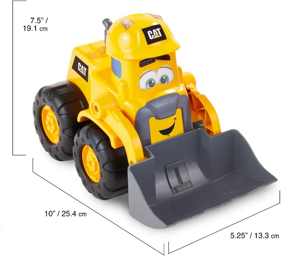 CAT Construction Toys, Front Loader Toy, Interactive Forward & Back Motion, Lights & Sounds, Animated Face - Image 3
