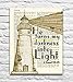He turns my darkness into Light - 2 Samuel 22:9 Christian UNFRAMED reproduction art PRINT, Lighthouse Vintage Bible verse scripture gift, 8x10 inches