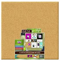 Board Dudes 14 x 14 Inches Canvas Style Cork Board (DDY96)
