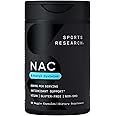 Sports Research N-Acetyl L-Cysteine (NAC) 600mg, 90 Veggie Capsules - Vegan, Non-GMO, Gluten Free. Lemon Aroma