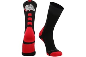 MadSportsStuff Bulldogs Athletic Crew Socks for Football Basketball Boys and Girls