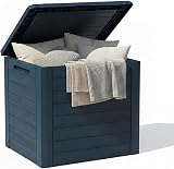 Prosperplast Woodebox Garden Storage Box 140L Anthracite Lockable Plastic Chest view 1