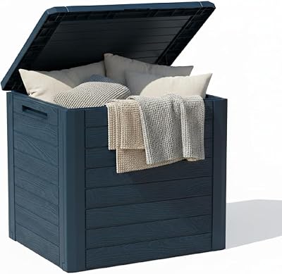 Prosperplast Woodebox Garden Storage Box 140L Anthracite Lockable Plastic Chest