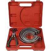 MRCARTOOL Piston Ring Compressor Tool 14Pcs with Plier,13 Rings 2.4"-5.7" | Manganese Steel, Forged Steel Pliers, Fits Sedans Trucks Racing Engines